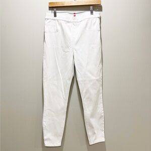 SPANX Women’s Jean-ish Ankle Leggings In White Stretch Comfy Resort Minimalist L